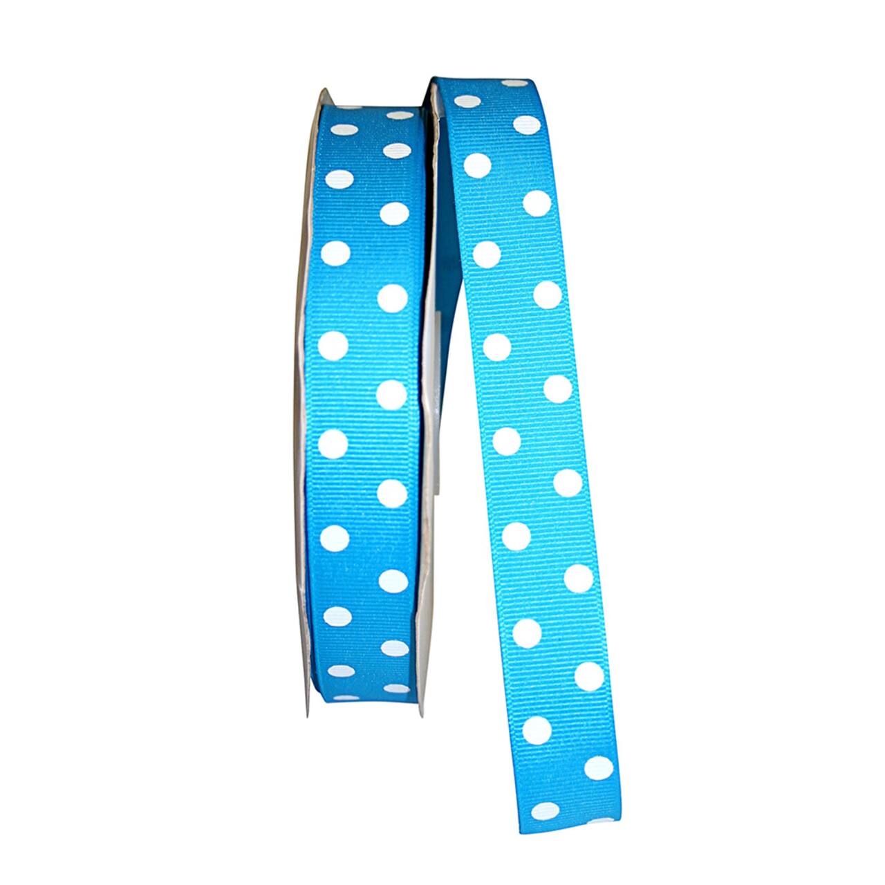 JAM Paper 7/8" x 50yd. Grosgrain Aspirin Dots Ribbon